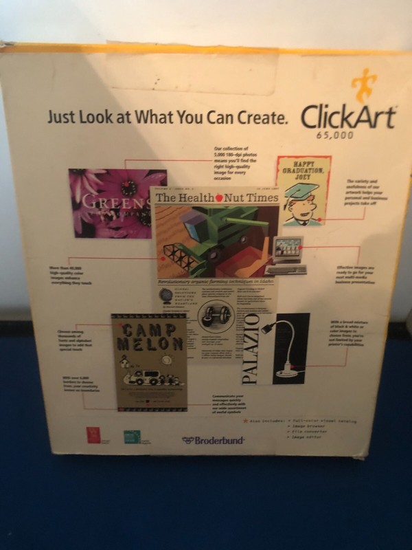 Broderbund Click Art 65,000 5 Cd Window 95 COMPLETE gallery