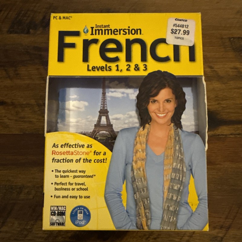 Instant Immersion French Levels 1,2,3 Language Learning Software