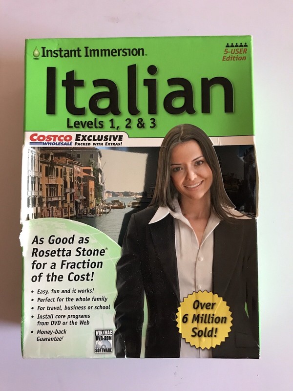 Instant Immersion Italian Levels 1, 2 & 3 (New in sealed box)