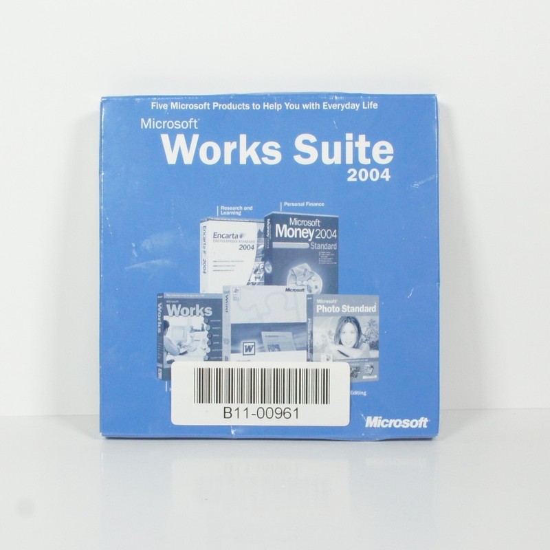 Microsoft Works Suite 2004 Software PC CD Software w/ Product Key – SEALED