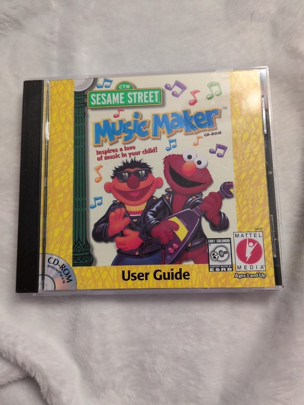 Mattel Media Sesame Street Music Maker CD-ROM Educational Software w/User Guide