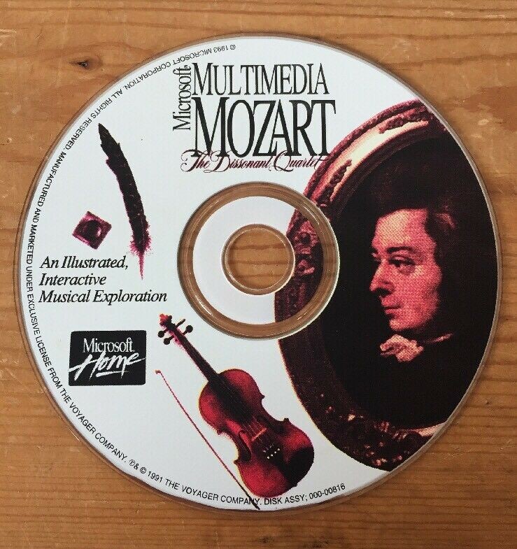 1993 Vintage Multimedia Mozart Interactive Music Exploration Homeschool CD-ROM