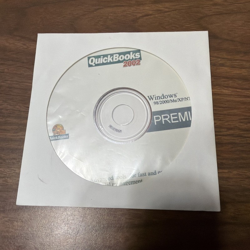 2 Intuit QuickBooks Premier 2002 Software Discs 1 with Key Code Financial gallery