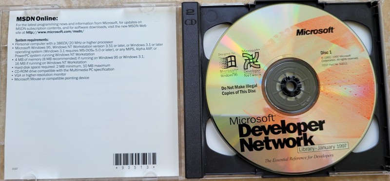 Vintage CD - Microsoft Developer Network, Software Library gallery