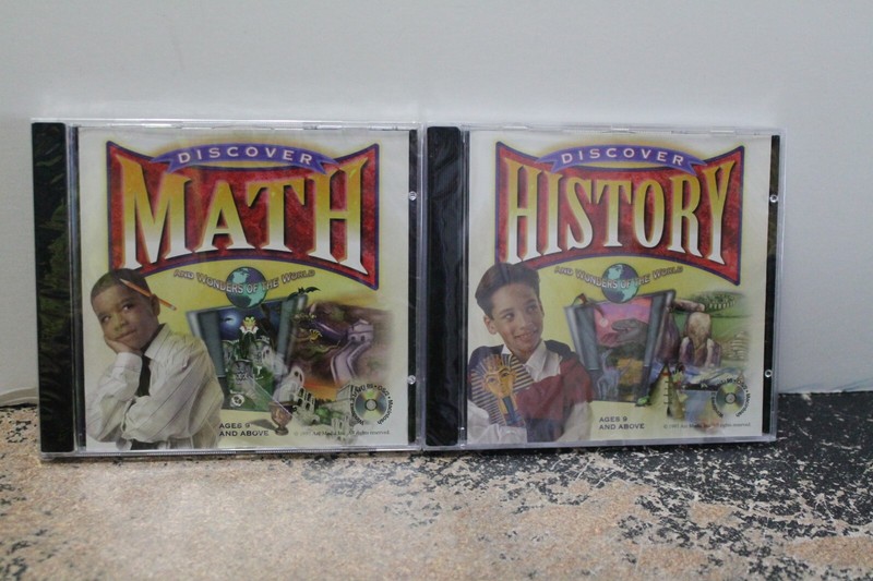 Discover History & Discover Math: Wonders of the World–NEW CD-ROM for windows