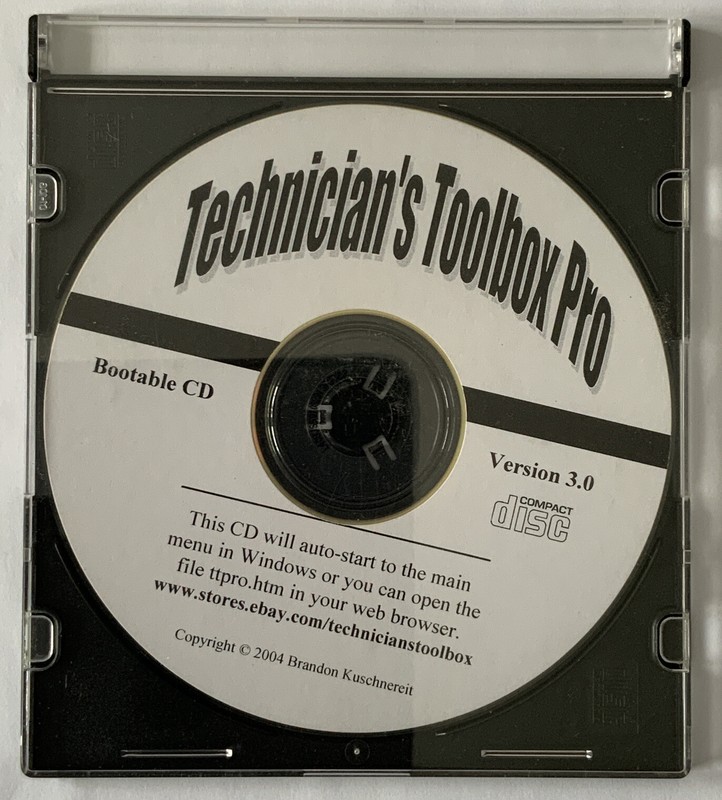 Technician’s Toolbox Pro Bootable CD Only Version 3.0 For eBay
