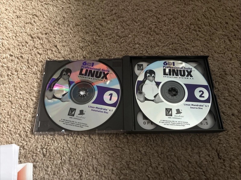 Vintage 1999 Mandrake Linux 6 (6.5) Suite Complete Operating System Set CIB gallery