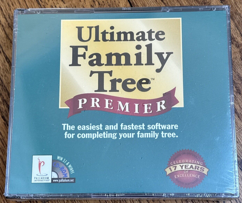 Ultimate Family Tree PREMIER Software PC CD ROM 1998 Genealogy NEW
