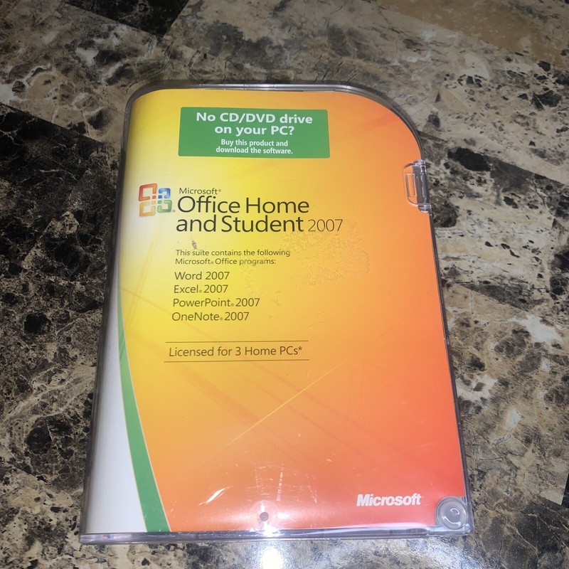 Microsoft Office Home And Student 2007 With CD Product Key for 3 PC