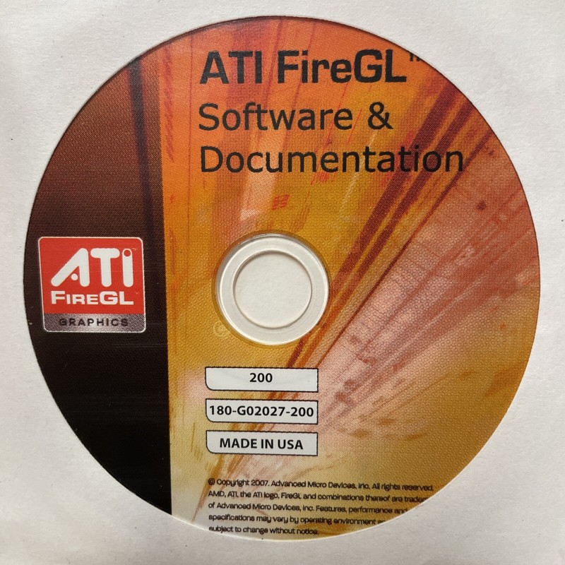 ATI FireGL 2007 Graphics Drivers Vintage Software