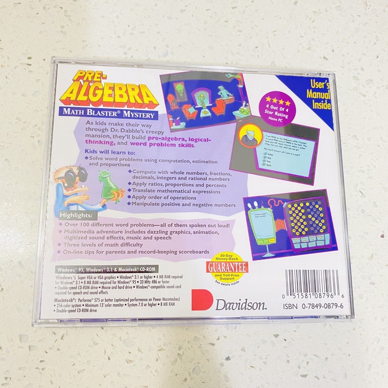 Pre- Algebra Word Problems and Logical Thinking Skills by Davidson CD-ROM 1994 gallery