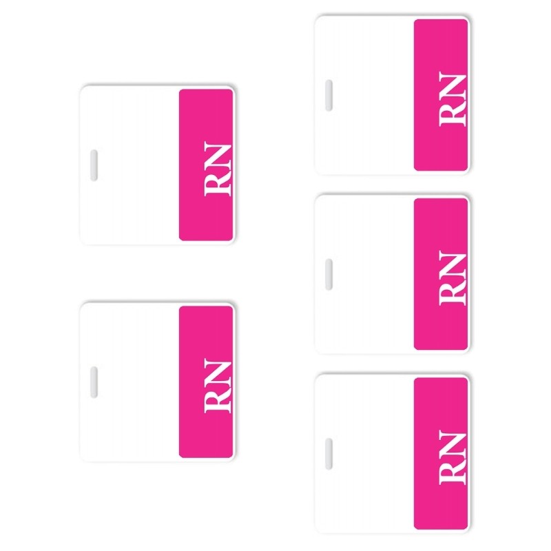 5Pcs Horizontal Acrylic RN Badge Buddy For Registered Nurse Healthcare Staff gallery