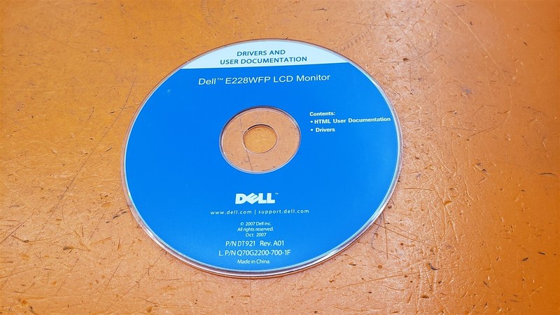 ⭐️⭐️⭐️⭐️⭐️ Dell E228WFP LCD Monitor Drivers & User Documentation Disc Only