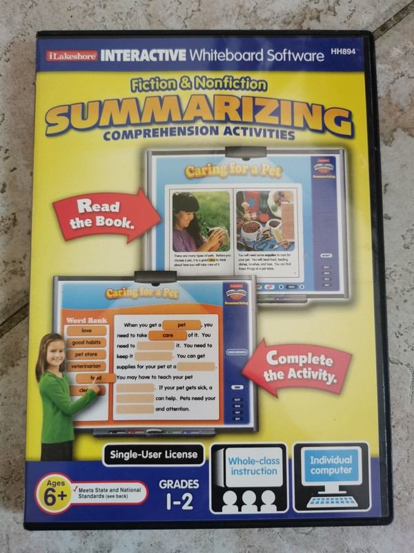 Summarizing Comprehension Activities Ilakeshore Interactive PC Software