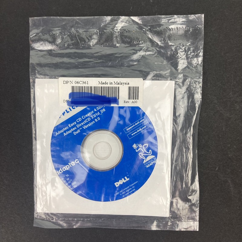 Adaptec Easy CD Creator 4.02d_D8 DirectCD 3.01d_D8 Dell 8.0 Software DP# 06C361 gallery