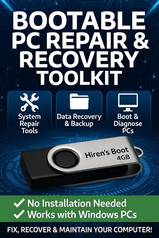 Hiren’s Boot USB 2025 With Recovery Tools