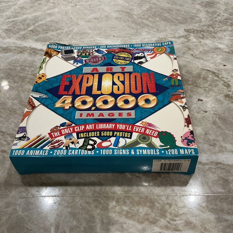 ART EXPLOSION 40,000 Images (4 Discs) 1995 – PC Big Box Software