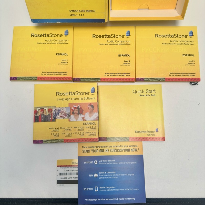Rosetta Stone TOTALe Complete ESPAÑOL Spanish Version 4 Level 1, 2 & 3