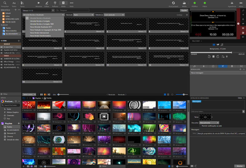 Propresenter 7.15 com Bíblias em português gallery