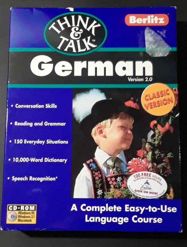 Berlitz Think & Talk German Version 2.0 Language Course CD-ROM WIN/MAC Open Box