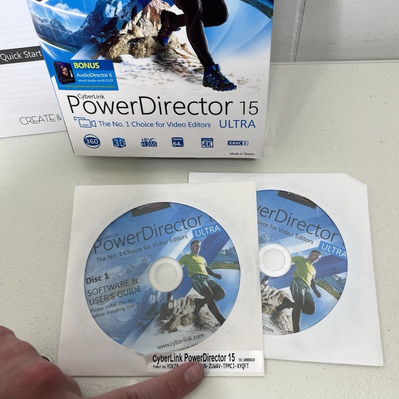 CyberLink PowerDirector Ultra 15 CD Software Complete With Code Ultra HD 4K gallery