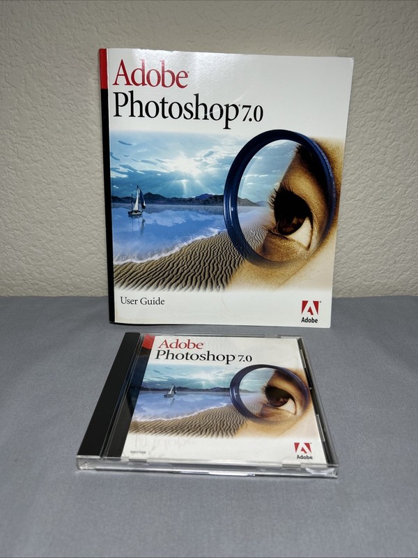 VTG Adobe Photoshop 7.0 Upgrade Disc for Mac w/Serial & User Guide Book