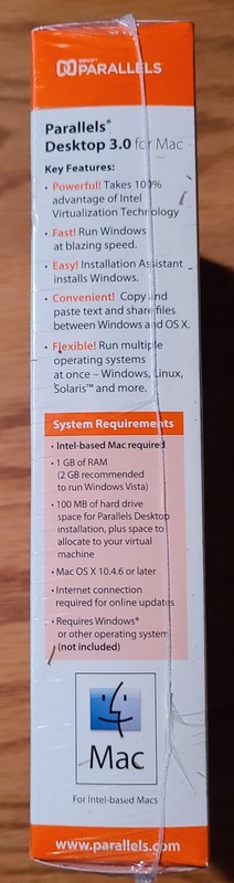 Parallels Desktop 3.0 for Mac Box Software Sealed New Vintage Intel Mac OS X gallery