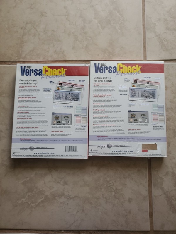 NEW SEALED Mips VersaCheck Personal Custom Check Creation Software w/150 Blanks gallery