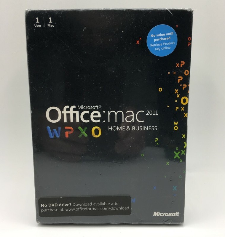 Microsoft Office For Mac Home And Business 2011 – 1 User/1 Install (W6F-00076)