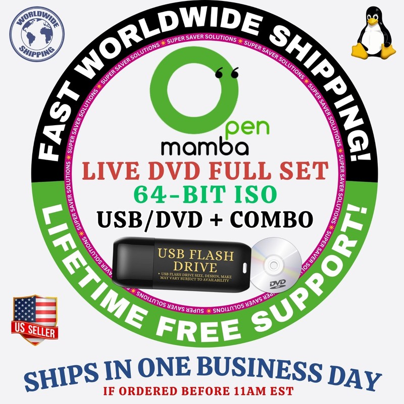 OpenMamba Linux OS – ALL VERSIONS – USB / LIVE DVD MAC, PC