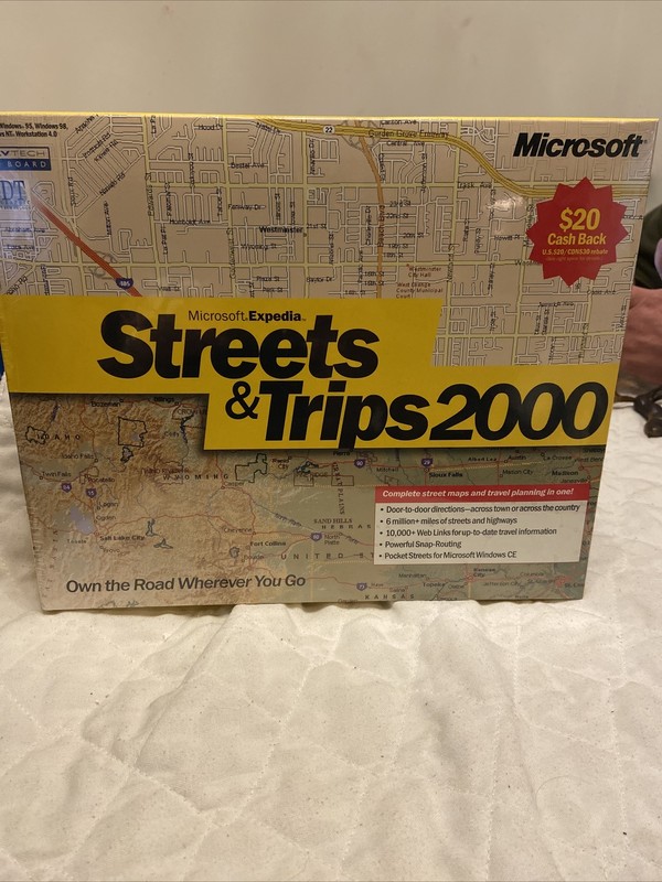 Microsoft Expedia Streets & Trips 2000 (Microsoft) Maps Travel Software new seal