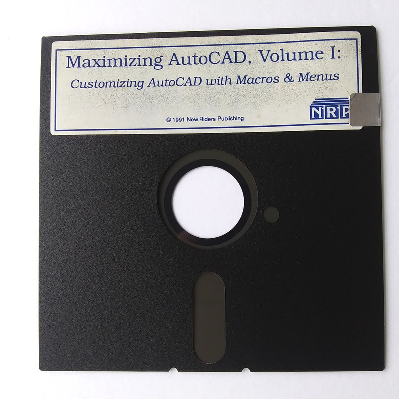 Vintage AutoCAD Macros Menus 5.25 Floppy Disk 1991 NRP CAD Software gallery