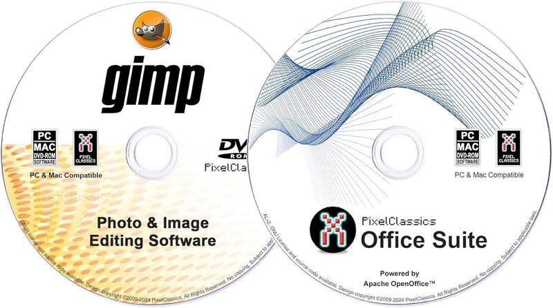 GIMP Photo Editing Software + Office Suite 2026 CD