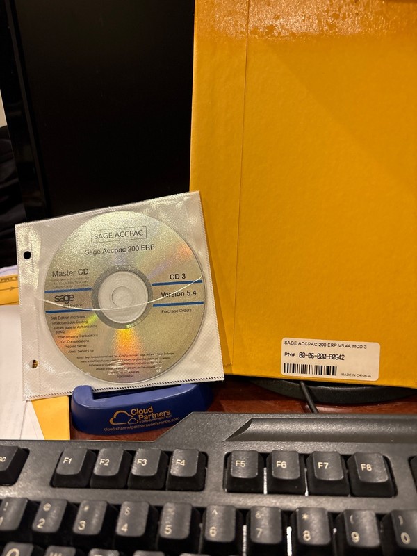 BRAND NEW UNUSED SAGE ACCPAC 200 ERP V5.4A MCD 3. MASTER CD