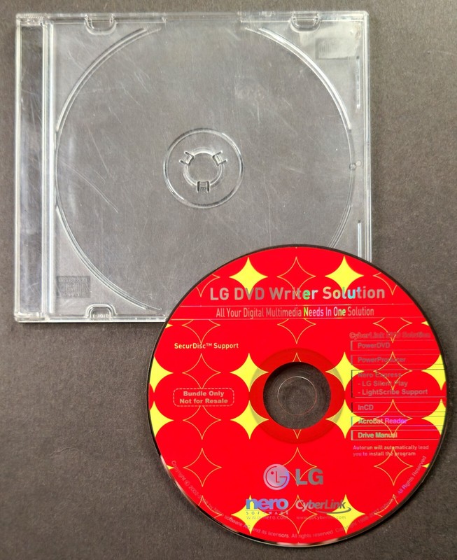 LG DVD Writer Solution Software CD 2008 Nero Express PowerDVD InCD CyberLink DVD