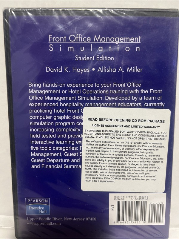 Front Office Management Simulation Student Edition (SEALED) gallery