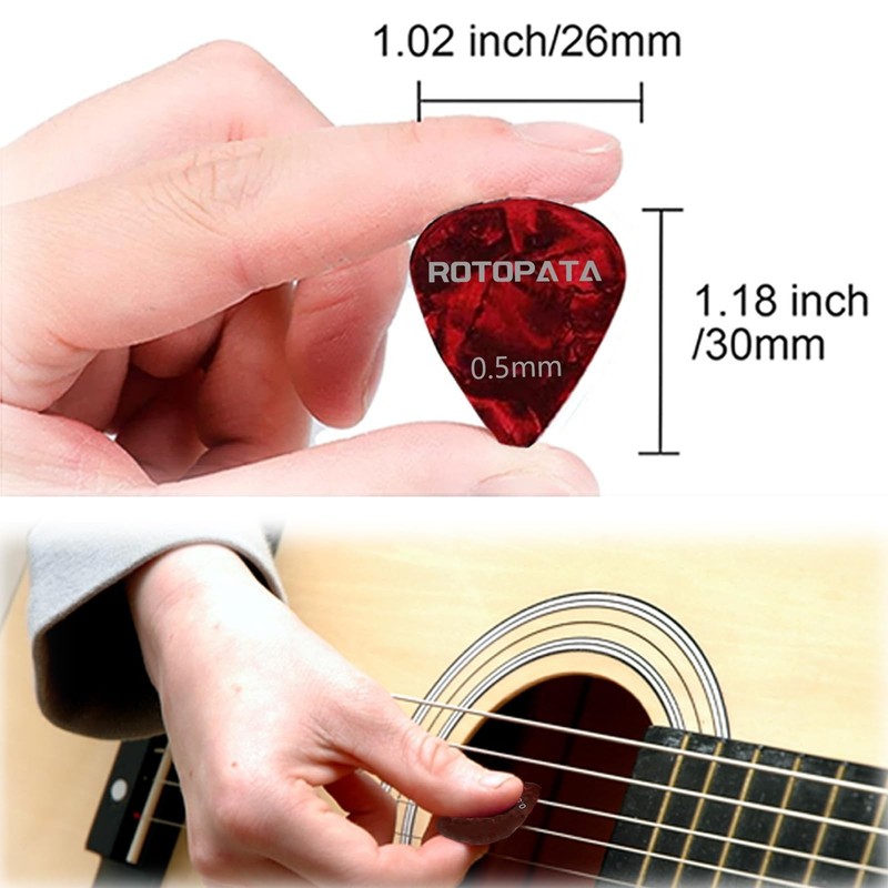 12 Pack Guitar Picks with Holder Organizer, 0.58 0.84 1.2mm Includes Thin Med... gallery
