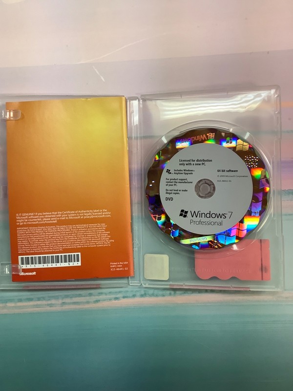 Windows 7 Professional 64-Bit Software SP 1 *No Product Key* Disc Only FQC-00765 gallery
