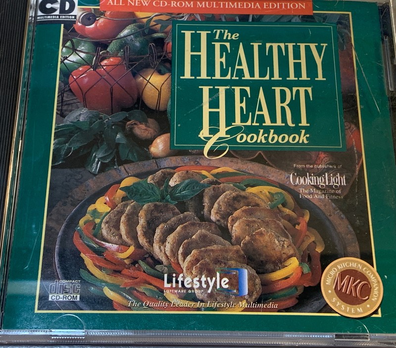 Vintage Healthy Heart Cookbook CD-Rom, Windows ©1995 Cooking Light