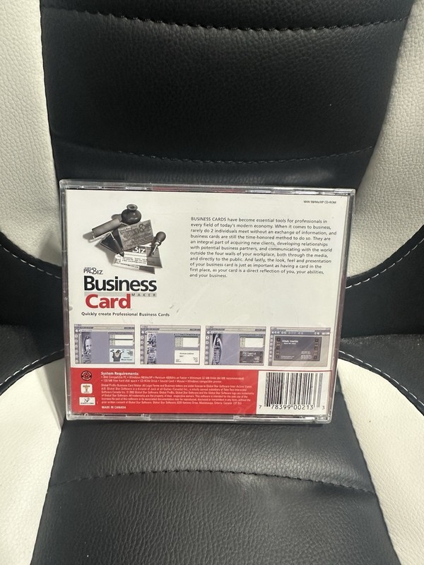 ProBiz Business Card Maker Win 98 XP CD ROM Media Unused gallery