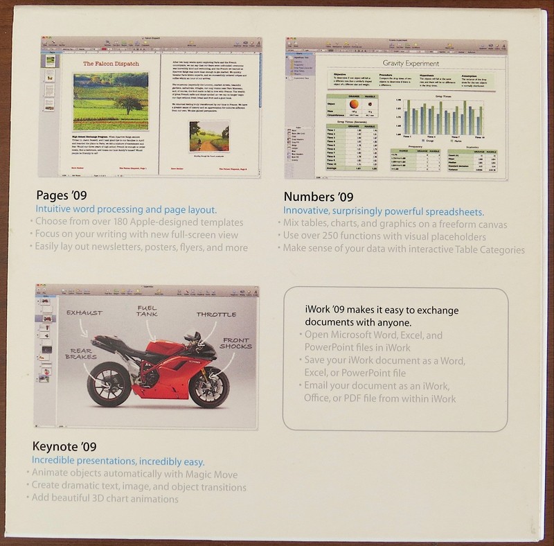 iWork 09 Retail Family Pack MB943Z/A - Excellent Condition gallery