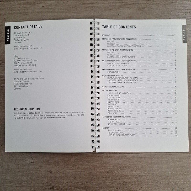 TC Electronic PowerCore Firewire & PCI User Manual OEM Vintage 2003 gallery
