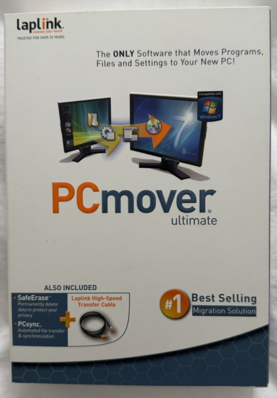 Genuine LapLink PCMover Ultimate for Windows 7, Vista, XP 2010