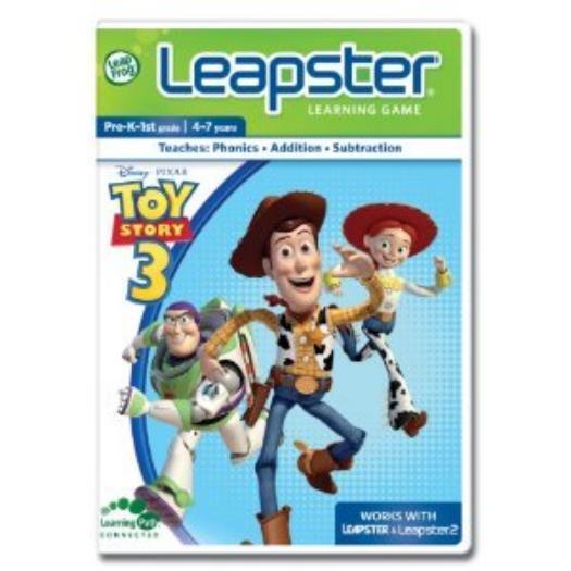 Toy Story 3 LEAP FROG LEAPSTER teach phonics math Woody game BOX works on 1 & 2