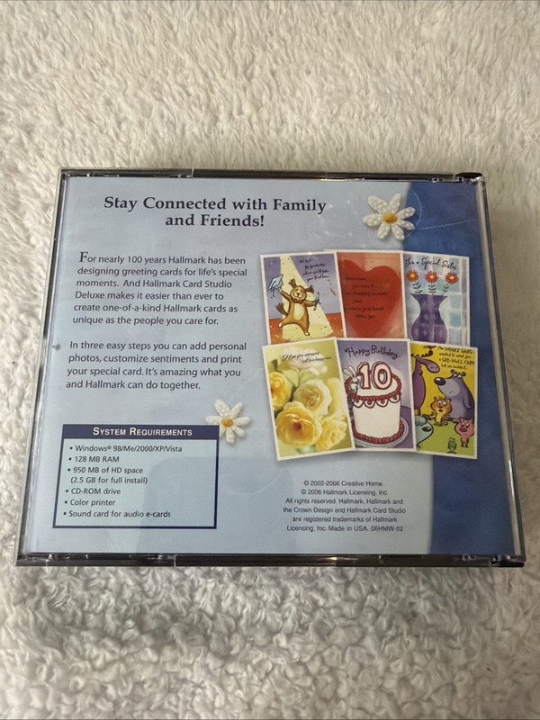 Hallmark Card Studio 2007 Deluxe Greeting Card Software 4 PC CD ROM CIB VTG gallery