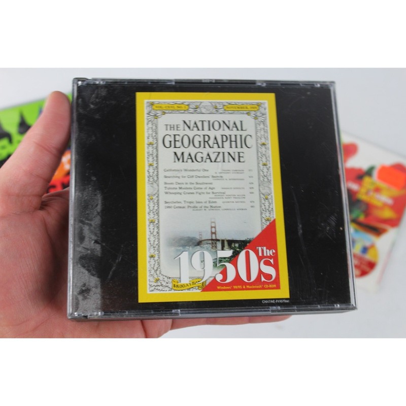 National Geographic The 1950’s CD-ROM 3 Disc Set Windows 95 98 Macintosh