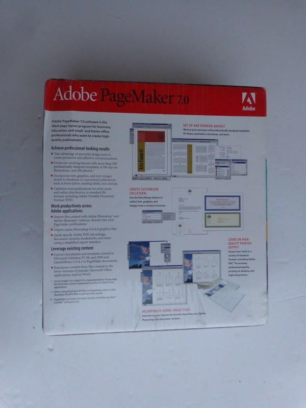 Adobe PageMaker 7.0 (Retail) (1 User/s) - Full Version for Windows 27530341 gallery
