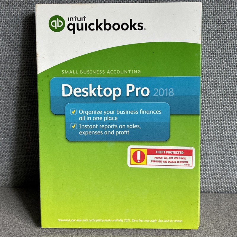 INTUIT QUICKBOOKS DESKTOP PRO 2018 FOR WINDOWS – RETAIL BOX – 1 USER – ORIGINAL