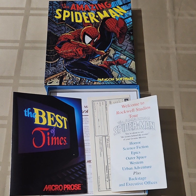 Paragon Software The Amazing Spider-Man Boxed Game Disks A & B Manual gallery