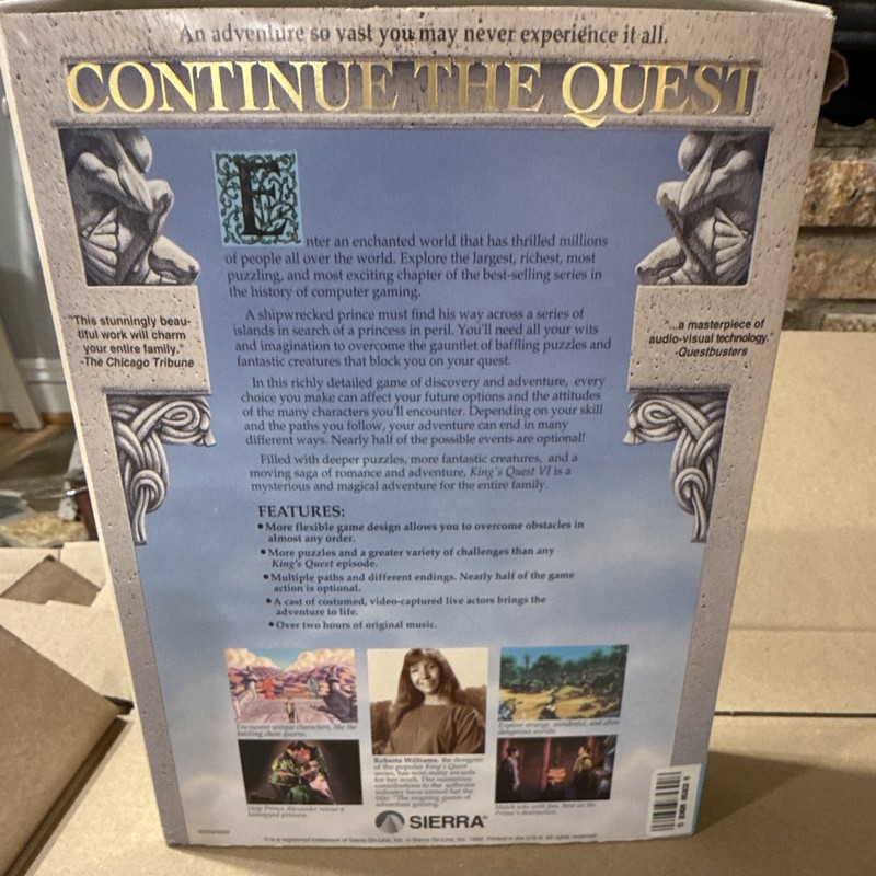 Sierra King's Quest VI Heir Today, Gone Tomorrow MS-DOS 3.5" Floppy gallery